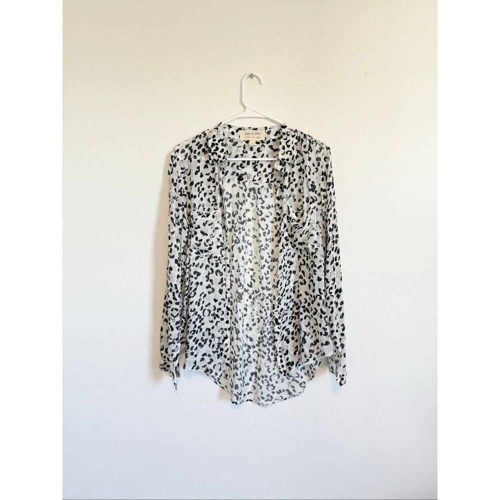 Cloth & Stone Leopard Button Up Shirt